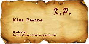 Kiss Pamina névjegykártya